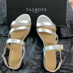 Silver metallic sandals
